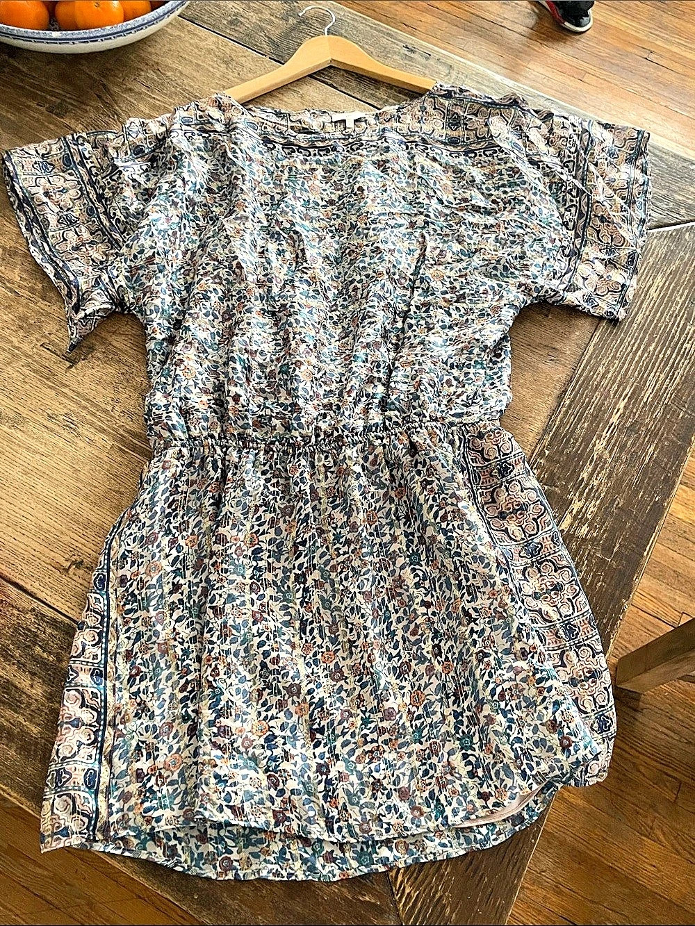 Joie Floral Mini Dress in Blue & Pink Like New
